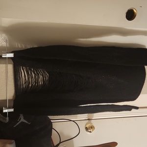 Silver lurex thread black sweater